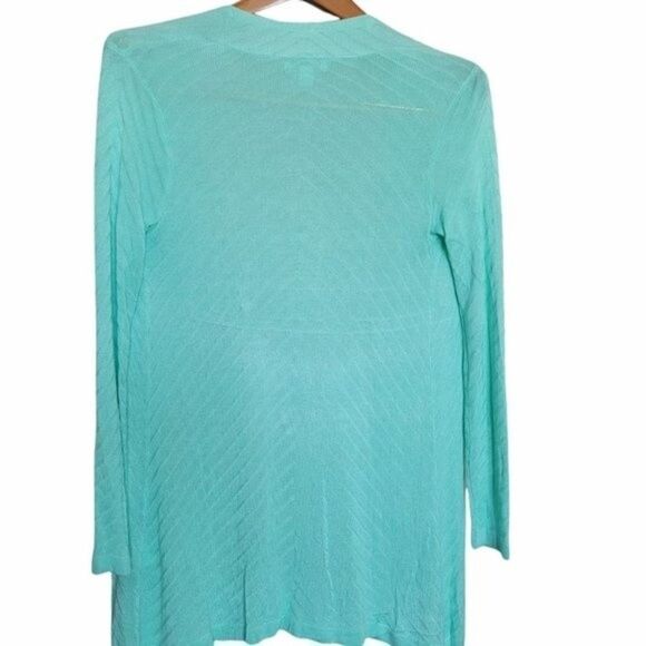 Charter Club Mint Knit Open Front Cardigan – Lightweight Soft Sweater - Picture 2 of 7